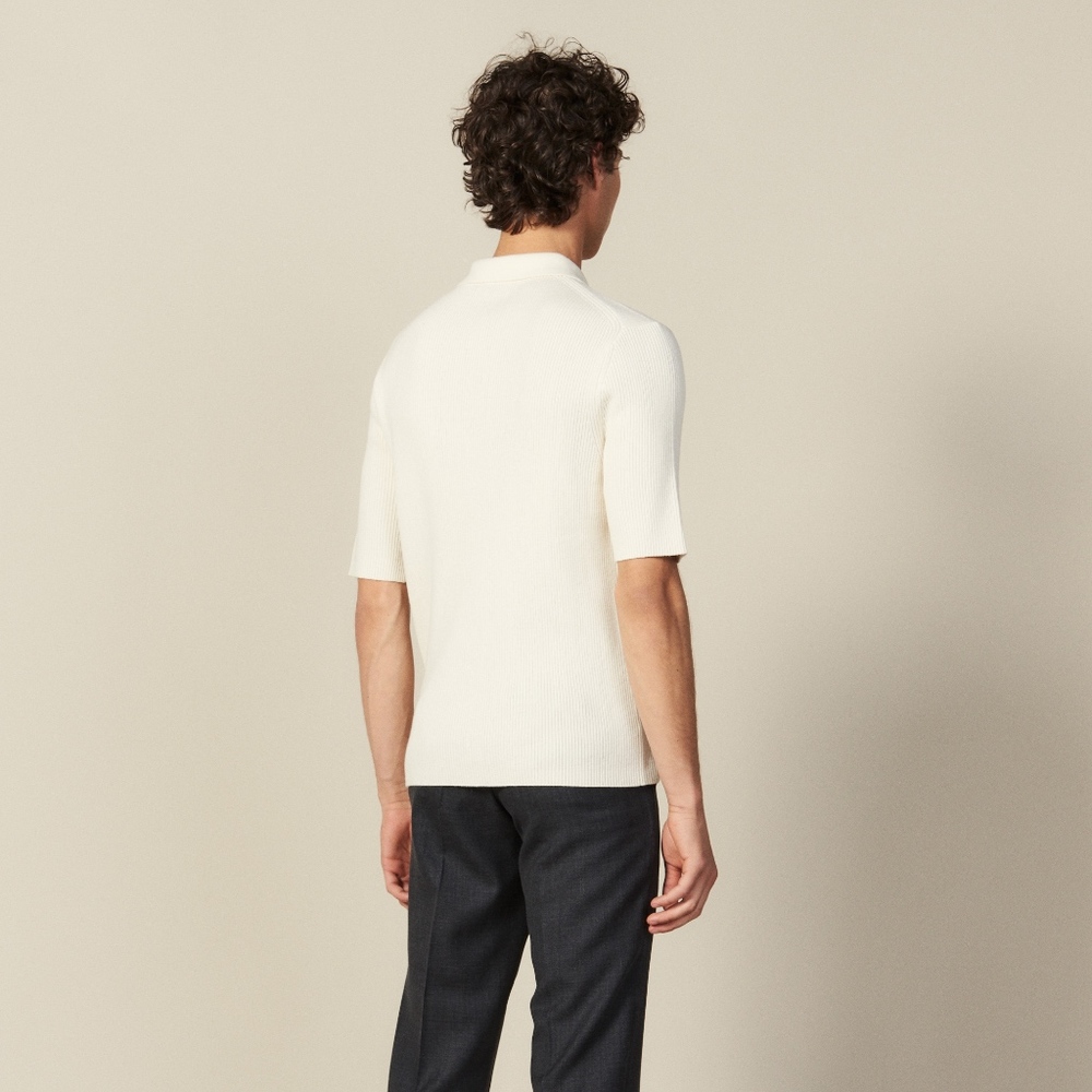 Sandro men’s knit polo shirt